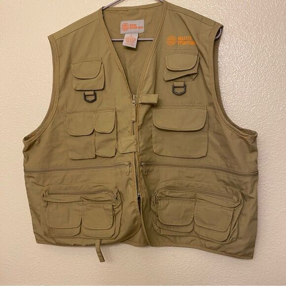 Master Sportsman Rugged outdoor gear Fishing Vest Hunting Outdoors Pockets XL - Picture 1 of 8